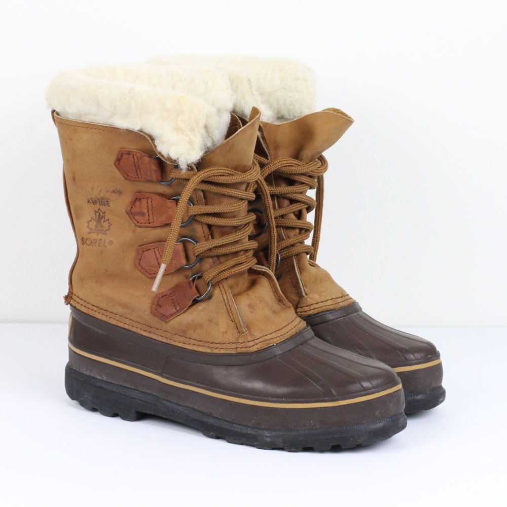 Sorel Alpine Sherpa Lined Lace Up Weatherproof Mid Rise Winter Boots WOS 6